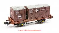 921015 Rapido Conflat P Wagon number B933861 with Type A and Type BD BR Bauxite container